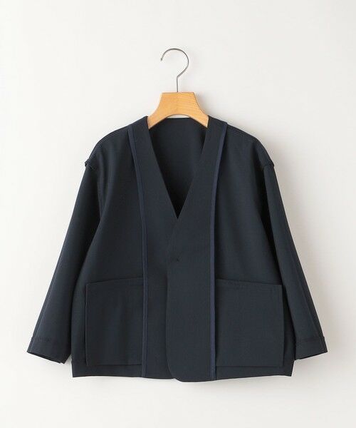 SHIPS / シップス ナイロンジャケット | SHIPS KIDS:100〜130cm /〈多機能〉ネイビー ノーラペル ジャケット | 詳細11