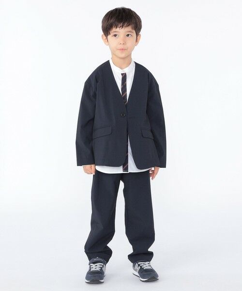 SHIPS / シップス ナイロンジャケット | SHIPS KIDS:100〜130cm /〈多機能〉ネイビー ノーラペル ジャケット | 詳細3
