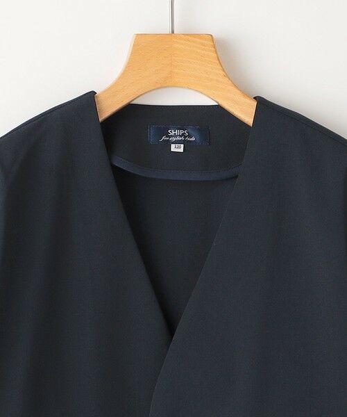 SHIPS / シップス ナイロンジャケット | SHIPS KIDS:100〜130cm /〈多機能〉ネイビー ノーラペル ジャケット | 詳細6