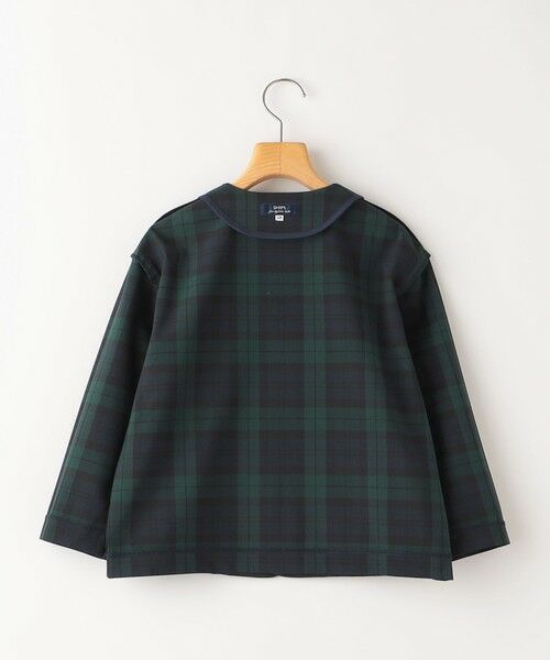 SHIPS / シップス ナイロンジャケット | SHIPS KIDS:100〜130cm /〈多機能〉ブラックウォッチ ノーラペル ジャケット | 詳細12