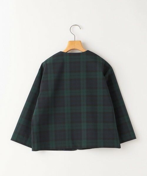SHIPS / シップス ナイロンジャケット | SHIPS KIDS:145〜160cm /〈多機能〉ブラックウォッチ ノーラペル ジャケット | 詳細4