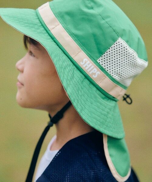 SHIPS / シップス ニットキャップ | SHIPS KIDS:〈UVカット/撥水/吸水速乾〉サファリ ハット(ライム)