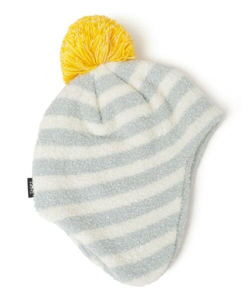 SHIPS / シップス ニットキャップ | SHIPS KIDS:ベビー ふわもこ ボーダー ニットキャップ | 詳細1