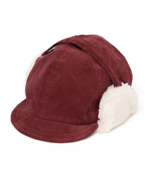 SHIPS / シップス ニットキャップ | SHIPS KIDS:ベビー コーデュロイ フライト キャップ(ボルドー)