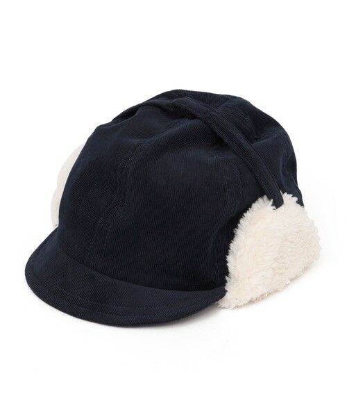 SHIPS / シップス ニットキャップ | SHIPS KIDS:ベビー コーデュロイ フライト キャップ(ネイビー)