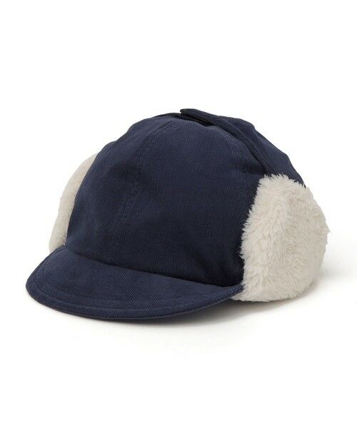 SHIPS / シップス キャップ | SHIPS KIDS:ベビー ボア コーデュロイ フライト キャップ(ネイビー)