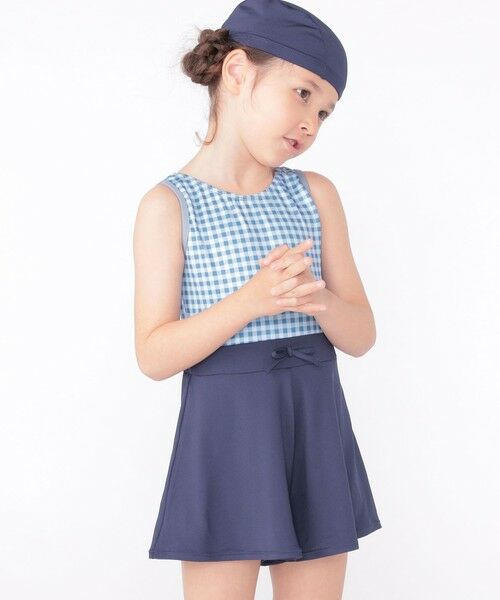 SHIPS / シップス 水着・スイムグッズ | SHIPS KIDS:90〜130cm / ギンガムチェック 無地 スイム ワンピース | 詳細2