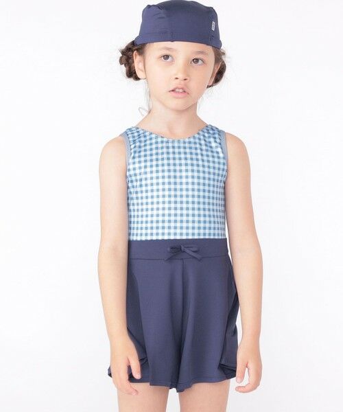 SHIPS / シップス 水着・スイムグッズ | SHIPS KIDS:90〜130cm / ギンガムチェック 無地 スイム ワンピース | 詳細3