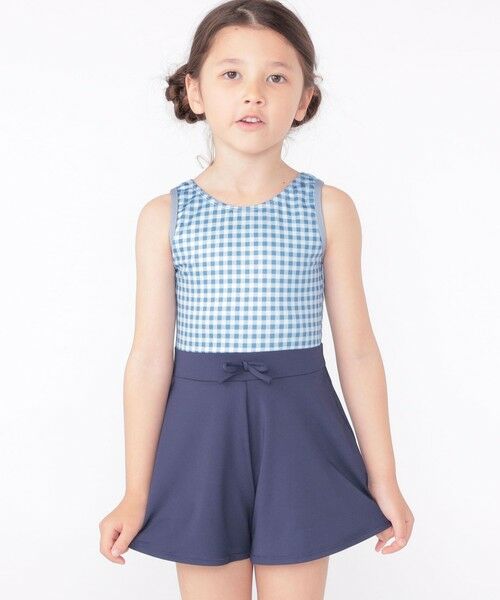 SHIPS / シップス 水着・スイムグッズ | SHIPS KIDS:90〜130cm / ギンガムチェック 無地 スイム ワンピース | 詳細4