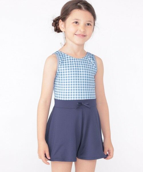 SHIPS / シップス 水着・スイムグッズ | SHIPS KIDS:90〜130cm / ギンガムチェック 無地 スイム ワンピース | 詳細7