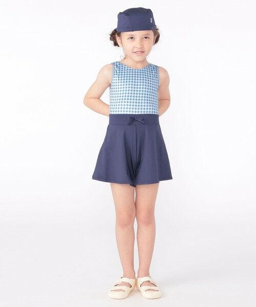 SHIPS / シップス 水着・スイムグッズ | SHIPS KIDS:90〜130cm / ギンガムチェック 無地 スイム ワンピース | 詳細8