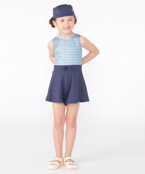 SHIPS / シップス 水着・スイムグッズ | SHIPS KIDS:90〜130cm / ギンガムチェック 無地 スイム ワンピース | 詳細9