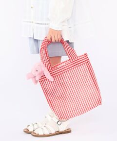 SHIPS / シップス トートバッグ | Diminutivo:メッシュ メルカード ギンガム トートバッグ