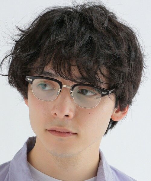 SHIPS / シップス サングラス・メガネ | 【SHIPS any別注】銘品晴夫作：MALCOLM セルロイド×チタン 眼鏡◇ | 詳細1