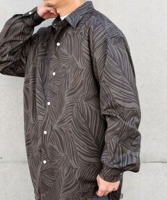 SHIPS / シップス シャツ・ブラウス | SHIPS any: ダーク ボタニカル プリント バルーンスリーブ ルーズ シャツ◇