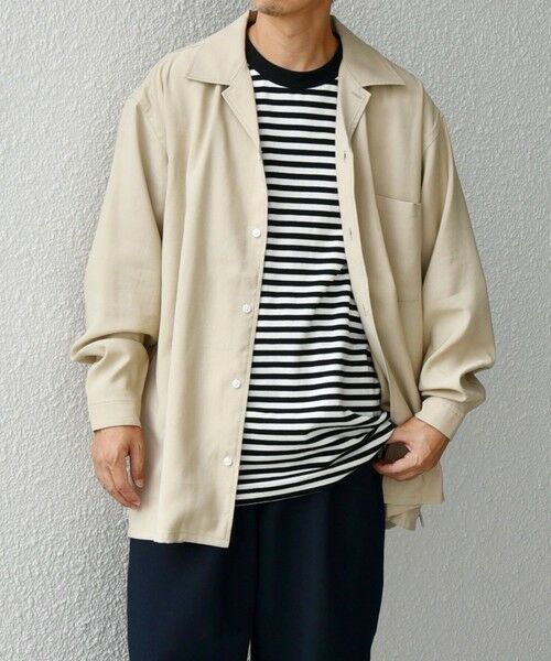 SHIPS / シップス シャツ・ブラウス | SHIPS any: 〈洗濯機可能〉ビスコース モザイクツイル ライト オープンカラー シャツ◇ | 詳細3