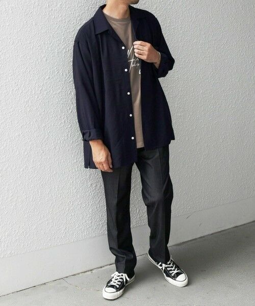 SHIPS / シップス シャツ・ブラウス | SHIPS any: 〈洗濯機可能〉ビスコース モザイクツイル ライト オープンカラー シャツ◇ | 詳細21