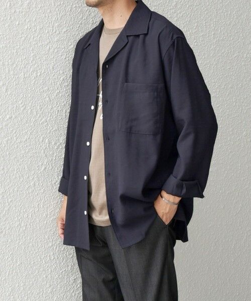 SHIPS / シップス シャツ・ブラウス | SHIPS any: 〈洗濯機可能〉ビスコース モザイクツイル ライト オープンカラー シャツ◇ | 詳細24