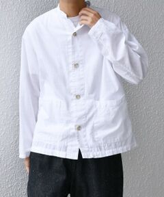 SHIPS / シップス シャツ・ブラウス | SHIPS any: BEZ TEXTILE マルチカラー ストライプ / ソリッド  スタンドカラー シャツ◇