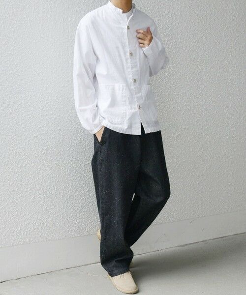 SHIPS / シップス シャツ・ブラウス | SHIPS any: BEZ TEXTILE マルチカラー ストライプ / ソリッド  スタンドカラー シャツ◇ | 詳細1