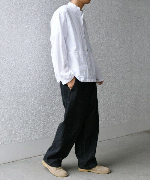 SHIPS / シップス シャツ・ブラウス | SHIPS any: BEZ TEXTILE マルチカラー ストライプ / ソリッド  スタンドカラー シャツ◇ | 詳細2