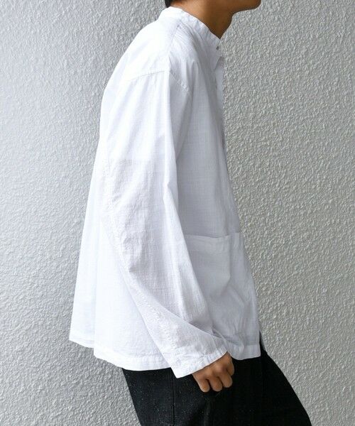 SHIPS / シップス シャツ・ブラウス | SHIPS any: BEZ TEXTILE マルチカラー ストライプ / ソリッド  スタンドカラー シャツ◇ | 詳細4