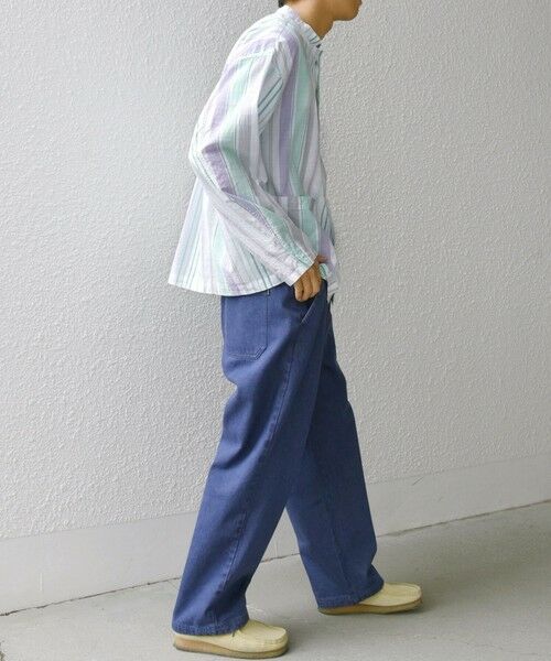 SHIPS / シップス シャツ・ブラウス | SHIPS any: BEZ TEXTILE マルチカラー ストライプ / ソリッド  スタンドカラー シャツ◇ | 詳細16