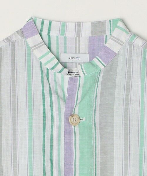 SHIPS / シップス シャツ・ブラウス | SHIPS any: BEZ TEXTILE マルチカラー ストライプ / ソリッド  スタンドカラー シャツ◇ | 詳細21