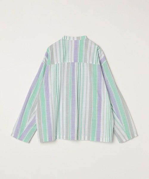 SHIPS / シップス シャツ・ブラウス | SHIPS any: BEZ TEXTILE マルチカラー ストライプ / ソリッド  スタンドカラー シャツ◇ | 詳細25