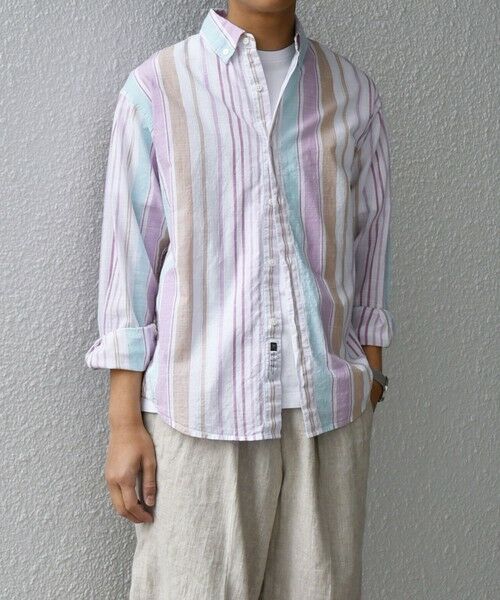 SHIPS / シップス シャツ・ブラウス | SHIPS any: BEZ TEXTILE マルチカラー ストライプ / ソリッド ボタンダウン シャツ◇ | 詳細10