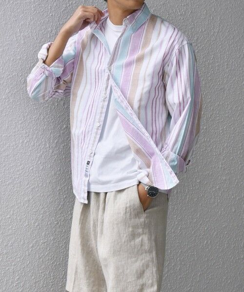 SHIPS / シップス シャツ・ブラウス | SHIPS any: BEZ TEXTILE マルチカラー ストライプ / ソリッド ボタンダウン シャツ◇ | 詳細11
