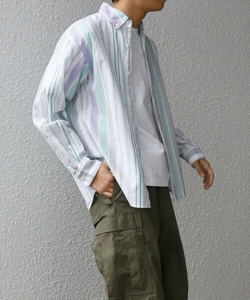 SHIPS / シップス シャツ・ブラウス | SHIPS any: BEZ TEXTILE マルチカラー ストライプ / ソリッド ボタンダウン シャツ◇ | 詳細24
