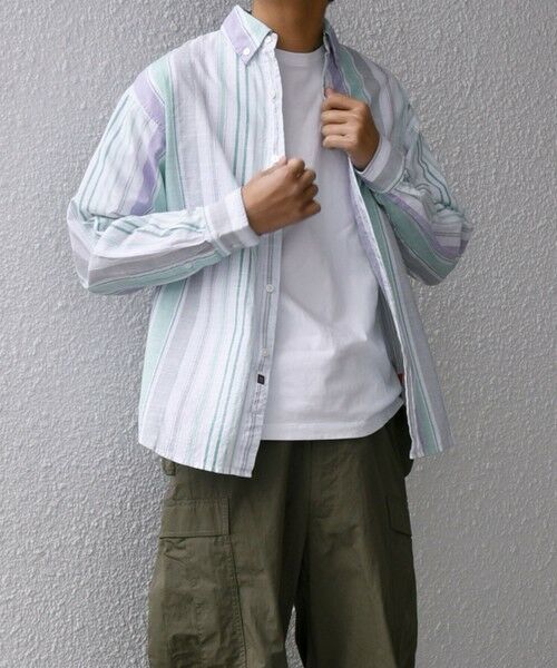 SHIPS / シップス シャツ・ブラウス | SHIPS any: BEZ TEXTILE マルチカラー ストライプ / ソリッド ボタンダウン シャツ◇ | 詳細25