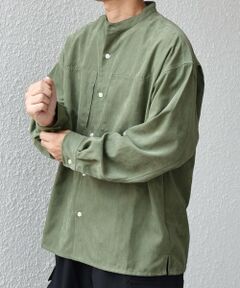 SHIPS / シップス シャツ・ブラウス | SHIPS any:〈洗濯機可能〉フェード ピーチスキン バンドカラー シャツ◇