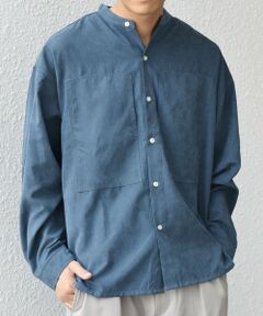 SHIPS / シップス シャツ・ブラウス | SHIPS any:〈洗濯機可能〉フェード ピーチスキン バンドカラー シャツ◇