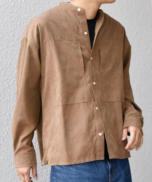 SHIPS / シップス シャツ・ブラウス | SHIPS any:〈洗濯機可能〉フェード ピーチスキン バンドカラー シャツ◇ | 詳細13