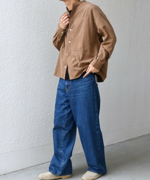 SHIPS / シップス シャツ・ブラウス | SHIPS any:〈洗濯機可能〉フェード ピーチスキン バンドカラー シャツ◇ | 詳細10