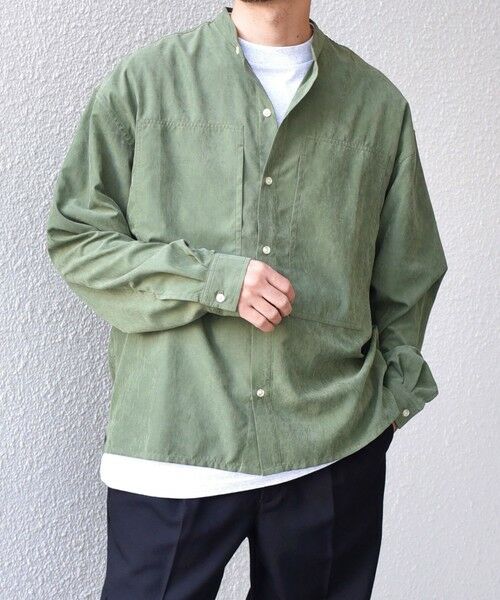 SHIPS / シップス シャツ・ブラウス | SHIPS any:〈洗濯機可能〉フェード ピーチスキン バンドカラー シャツ◇ | 詳細18