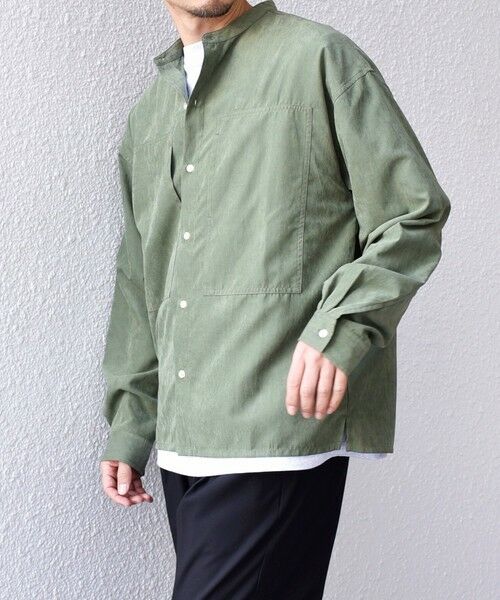 SHIPS / シップス シャツ・ブラウス | SHIPS any:〈洗濯機可能〉フェード ピーチスキン バンドカラー シャツ◇ | 詳細19