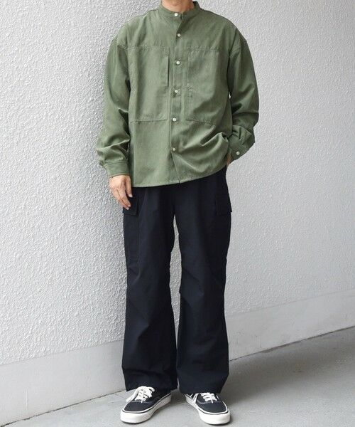 SHIPS / シップス シャツ・ブラウス | SHIPS any:〈洗濯機可能〉フェード ピーチスキン バンドカラー シャツ◇ | 詳細24