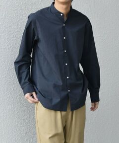 SHIPS / シップス シャツ・ブラウス | SHIPS any: ストライプ / ソリッド リラックス バンドカラー シャツ 25AW◇