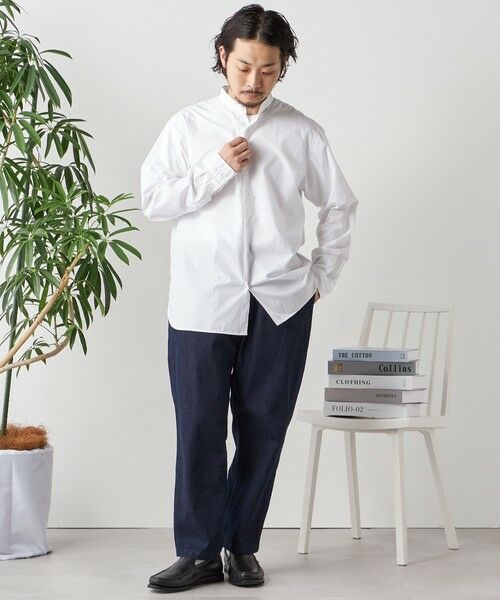 SHIPS / シップス シャツ・ブラウス | SHIPS any: ストライプ / ソリッド リラックス バンドカラー シャツ 25AW◇ | 詳細1