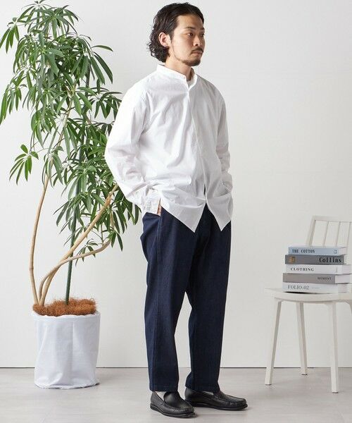 SHIPS / シップス シャツ・ブラウス | SHIPS any: ストライプ / ソリッド リラックス バンドカラー シャツ 25AW◇ | 詳細2