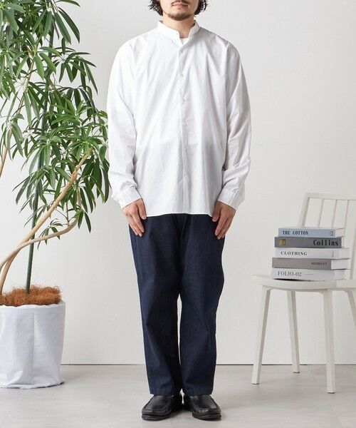 SHIPS / シップス シャツ・ブラウス | SHIPS any: ストライプ / ソリッド リラックス バンドカラー シャツ 25AW◇ | 詳細3