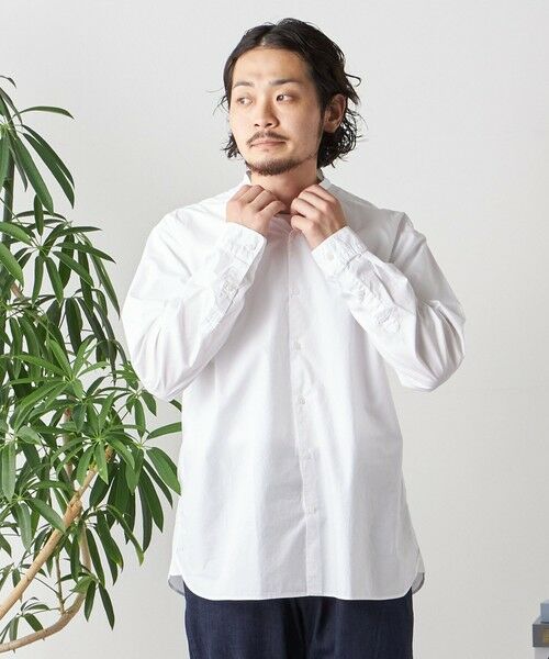 SHIPS / シップス シャツ・ブラウス | SHIPS any: ストライプ / ソリッド リラックス バンドカラー シャツ 25AW◇ | 詳細6