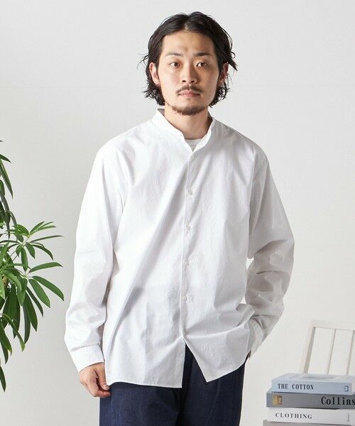 SHIPS / シップス シャツ・ブラウス | SHIPS any: ストライプ / ソリッド リラックス バンドカラー シャツ 25AW◇ | 詳細7