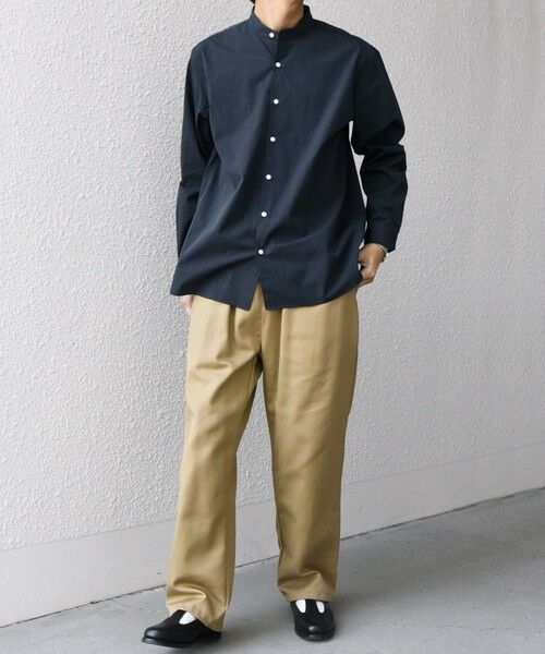 SHIPS / シップス シャツ・ブラウス | SHIPS any: ストライプ / ソリッド リラックス バンドカラー シャツ 25AW◇ | 詳細13