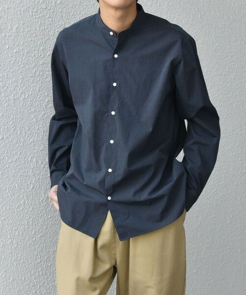 SHIPS / シップス シャツ・ブラウス | SHIPS any: ストライプ / ソリッド リラックス バンドカラー シャツ 25AW◇ | 詳細15