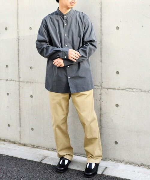 SHIPS / シップス シャツ・ブラウス | SHIPS any: ストライプ / ソリッド リラックス バンドカラー シャツ 25AW◇ | 詳細25