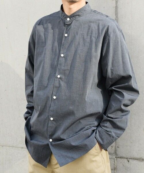 SHIPS / シップス シャツ・ブラウス | SHIPS any: ストライプ / ソリッド リラックス バンドカラー シャツ 25AW◇ | 詳細27